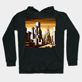 Retro futuristic City Hoodie